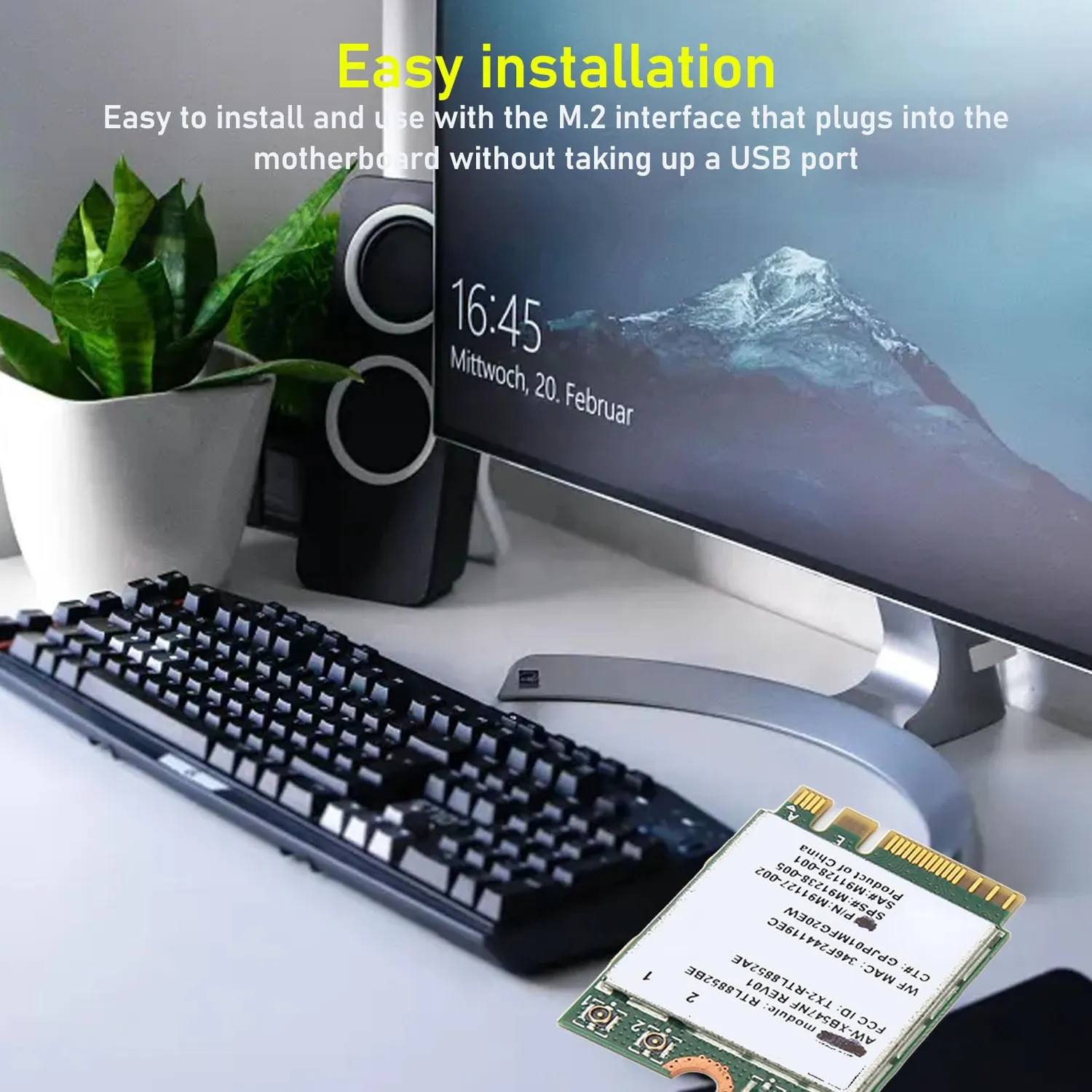 Zunate RTL8852BE scheda WiFi M.2 1800 Mbps WiFi 6