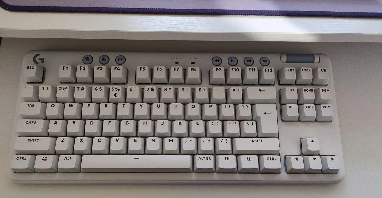 Logitech G G715 tastiera gaming wireless bianco RGB TKL