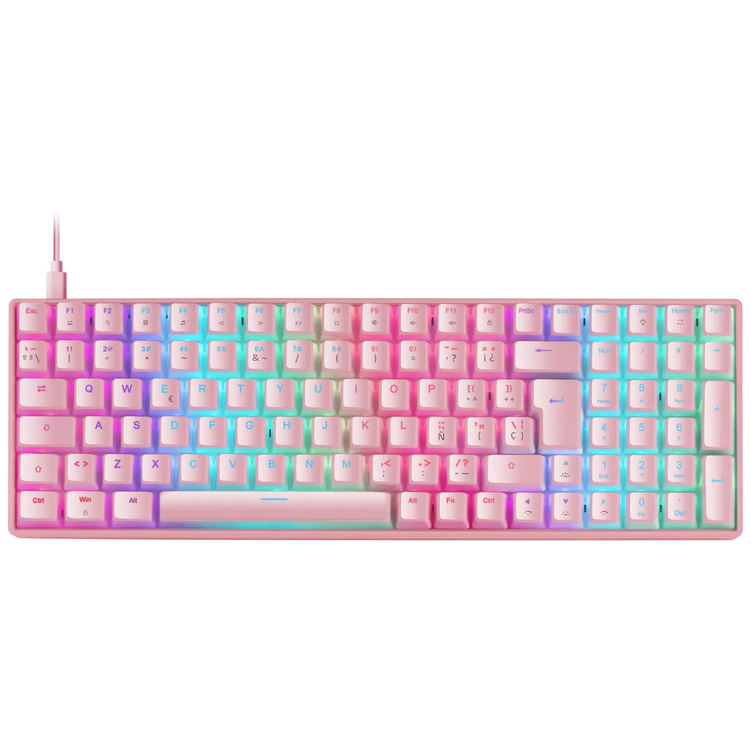 Marsgaming MKMINIPRO Tastiera Meccanica 60% Bianca FR RGB