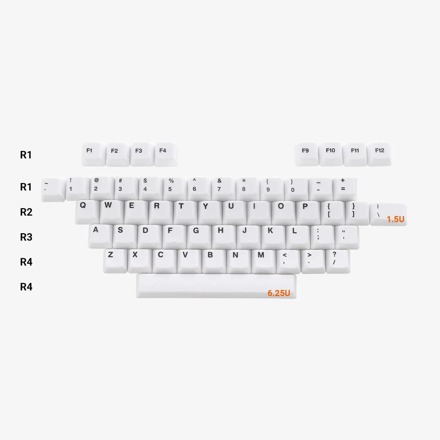 CoffeeKeys Alpha Plus V2 keycap ceramica bianco 56 tasti