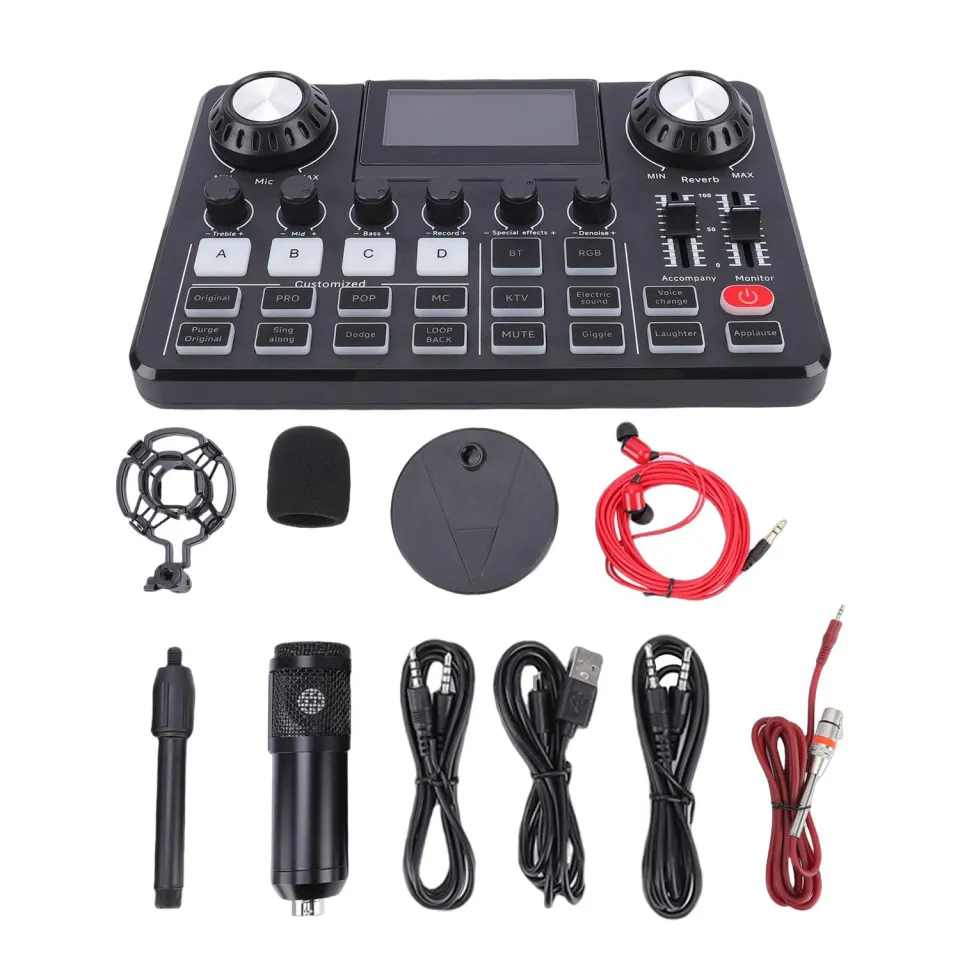 Zunate Podcast microfono condensatore kit braccio USB