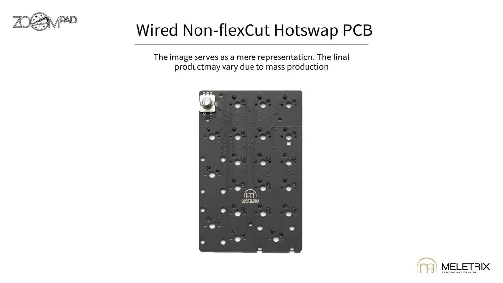 CoffeeKeys Zoompad Extra PCB tastiera tri-mode hotswap normale