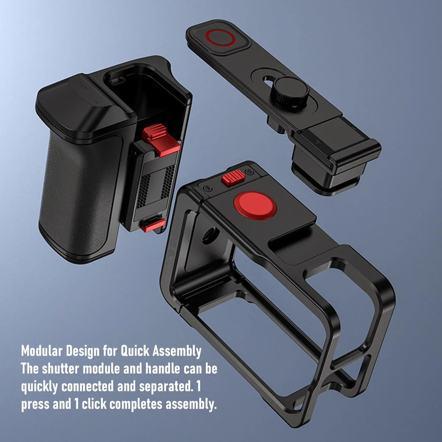 Zunate impugnatura action cam Action 3/4/5 Pro alluminio scatto