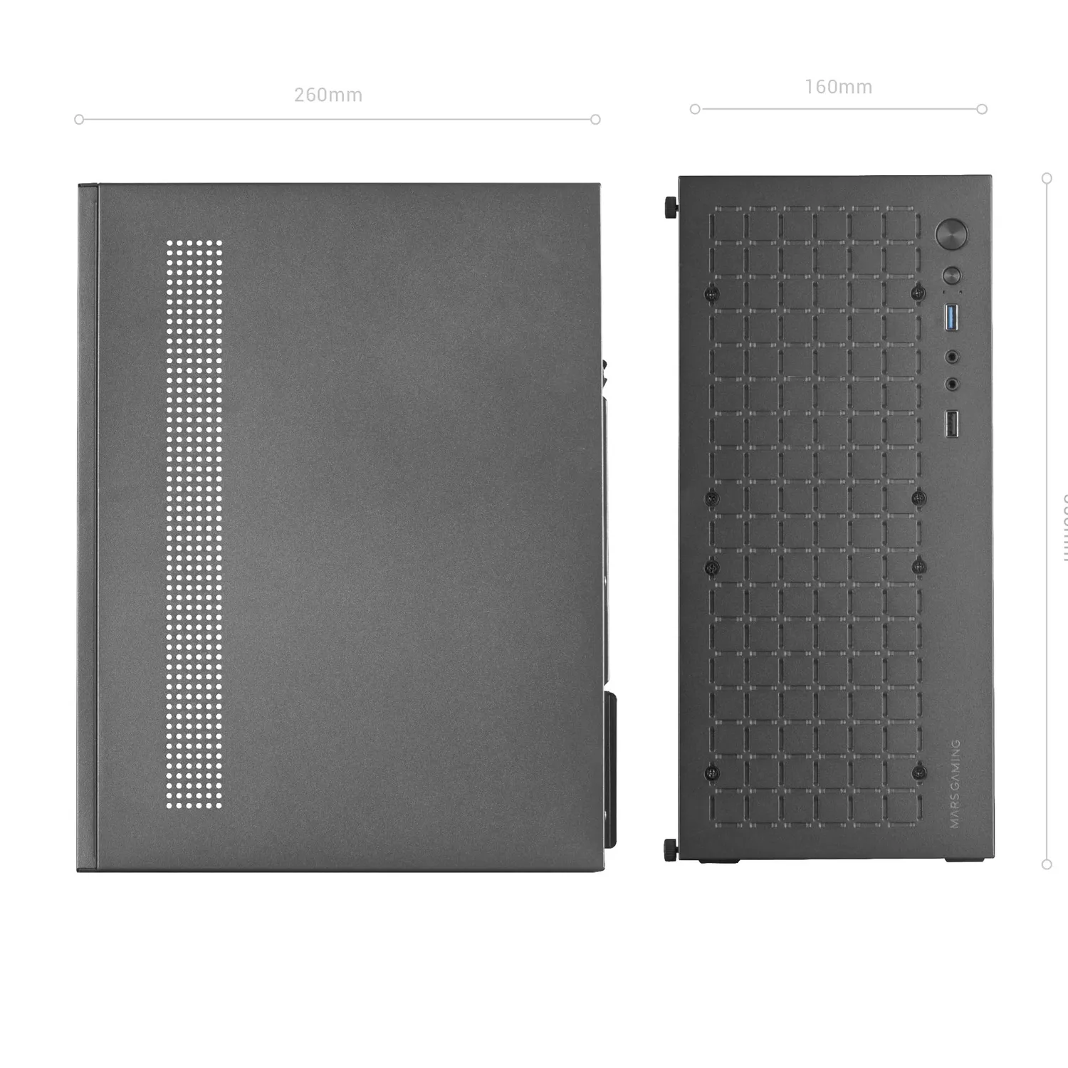 Mars Gaming MC-1000 case MicroATX mini tower nero mesh