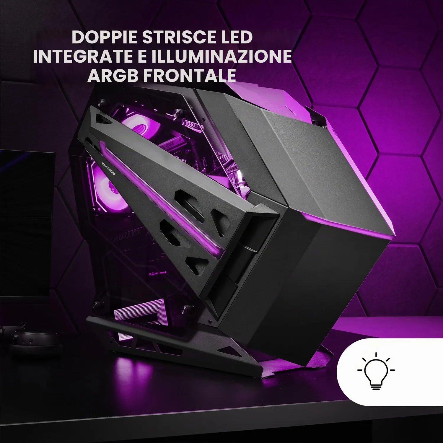 Mars Gaming MC-TITAN case gaming ATX nero XXL ARGB