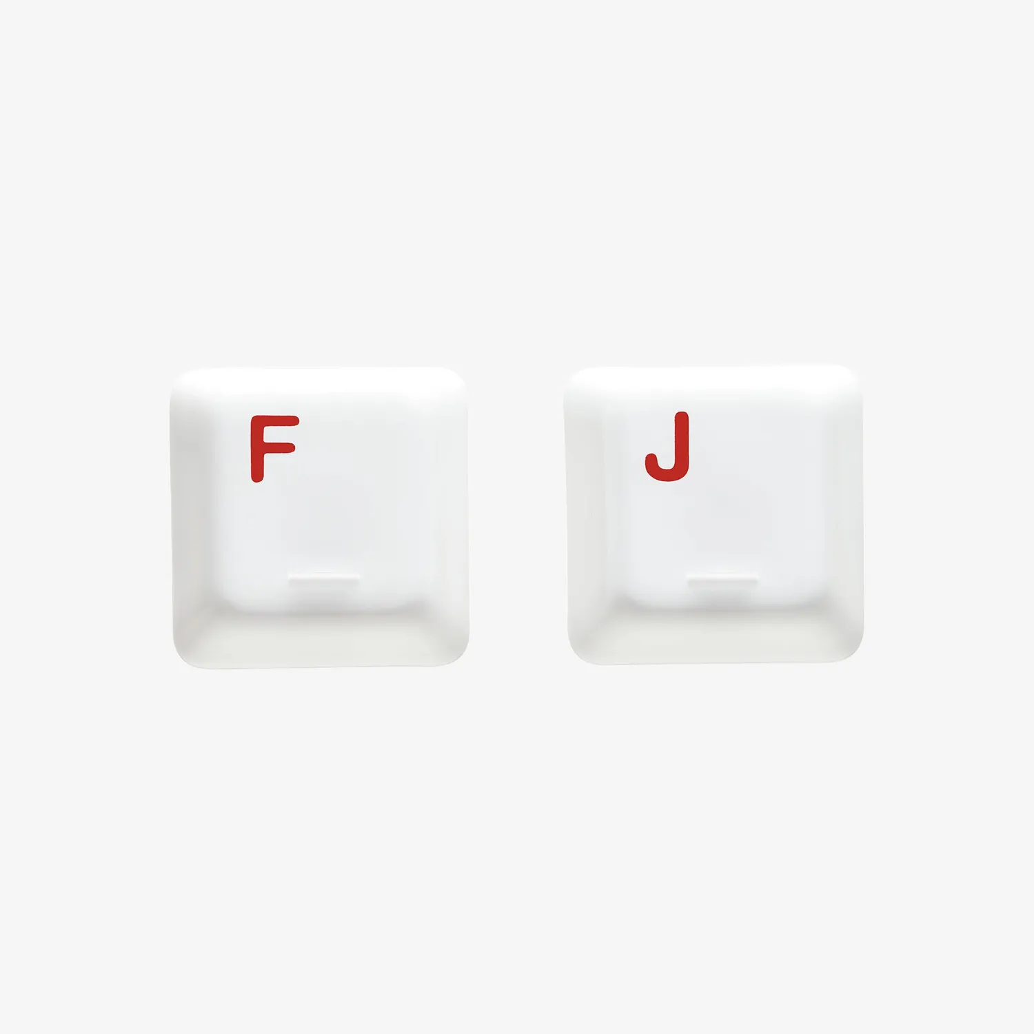 Cerakey I Set Homing F e J keycap ceramica bianco blank