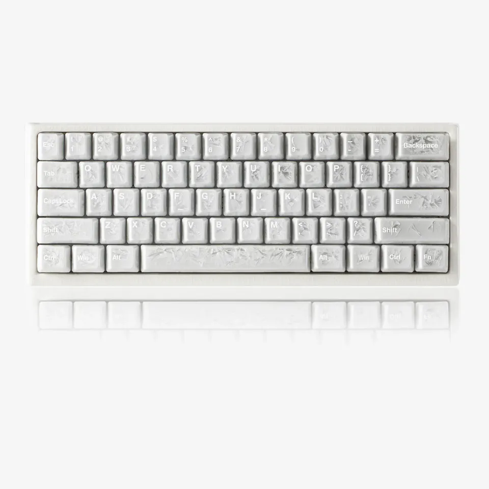 Cerakey V2 set keycap ceramica White Ice Crystal full