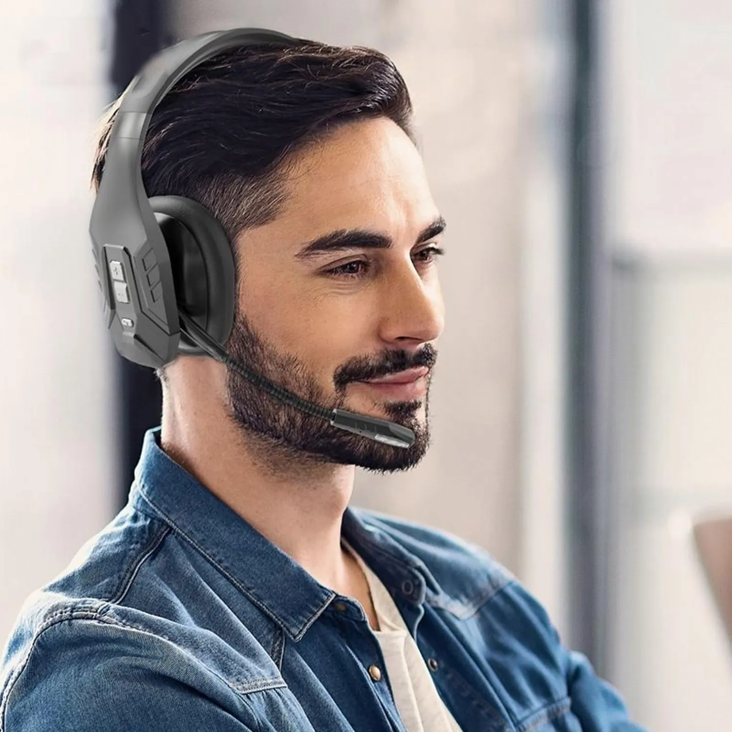 Zunate Auricolare Bluetooth Monoorecchio 70 Ore Cancellazione Rumore