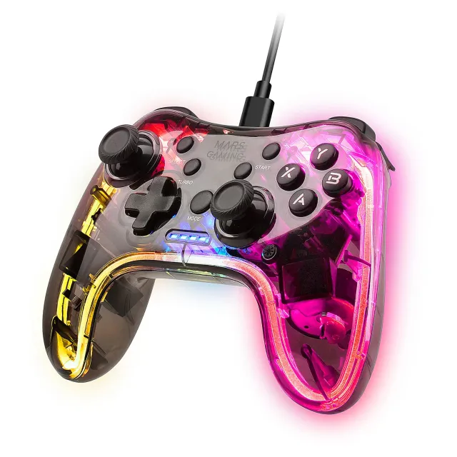 Mars Gaming MGPC gamepad trasparente RGB