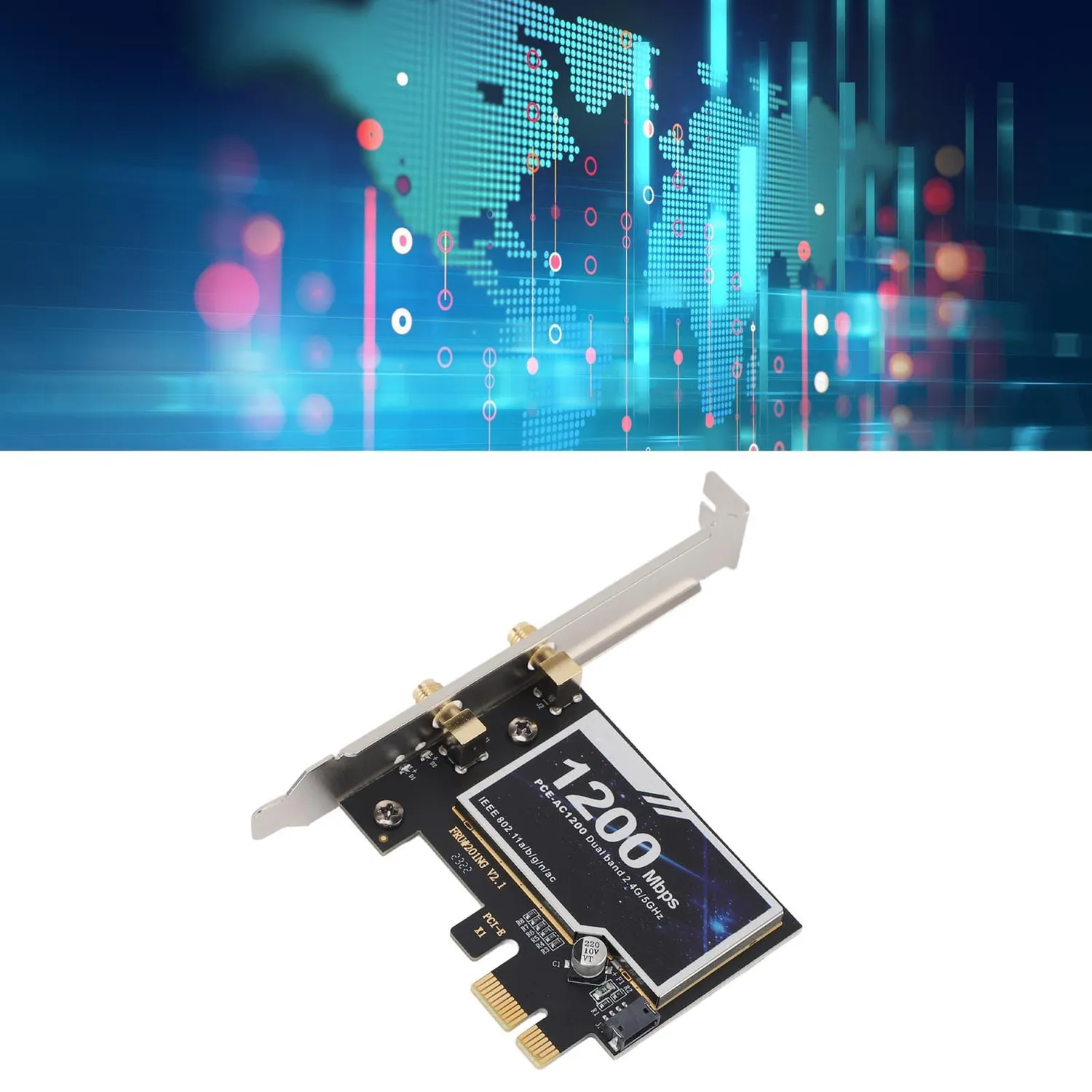Zunate 8265AC Scheda WiFi PCIe Dual Band Bluetooth 4.2