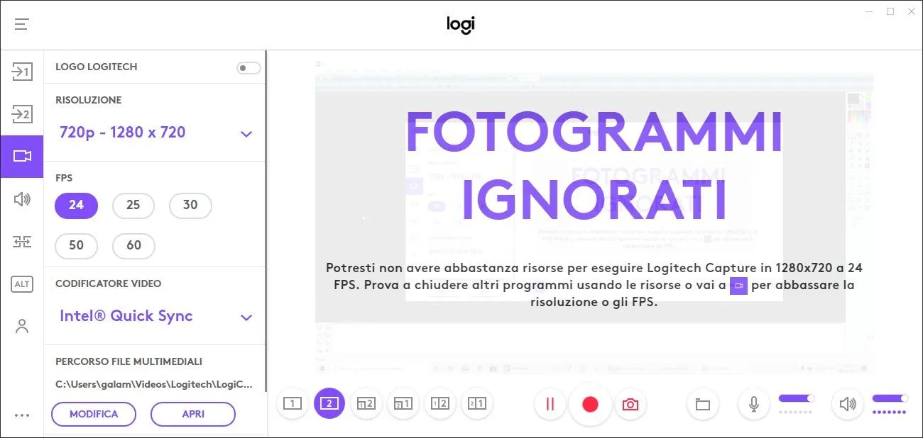 Logitech Brio webcam 4K Ultra HD HDR con infrarossi