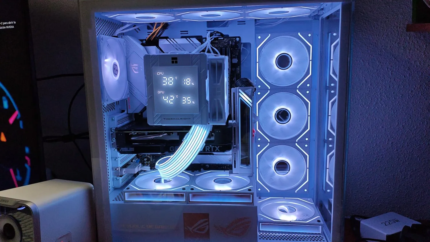 Mars Gaming MF-3DPROX2R ventole PC 120mm kit 2 bianche ARGB