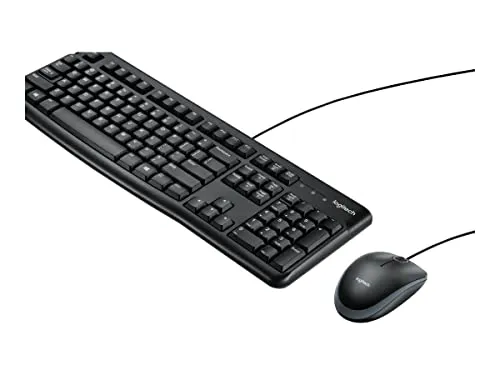Logitech MK120 combo tastiera e mouse con filo nero