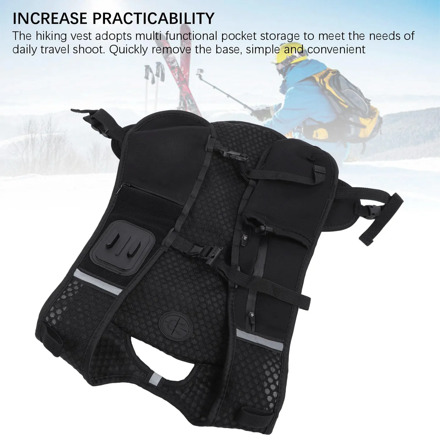 Zunate Gilet Fotografico Traspirante Action Cam Nylon
