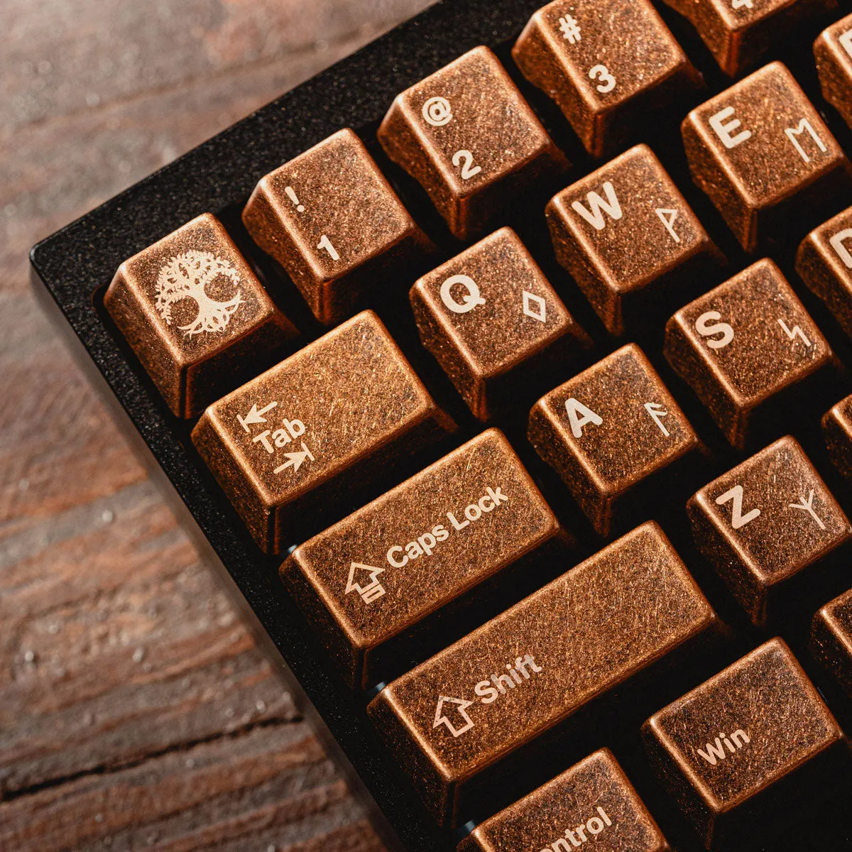 Awekeys Viking Antiques Thor keycaps metallo rame 116 tasti