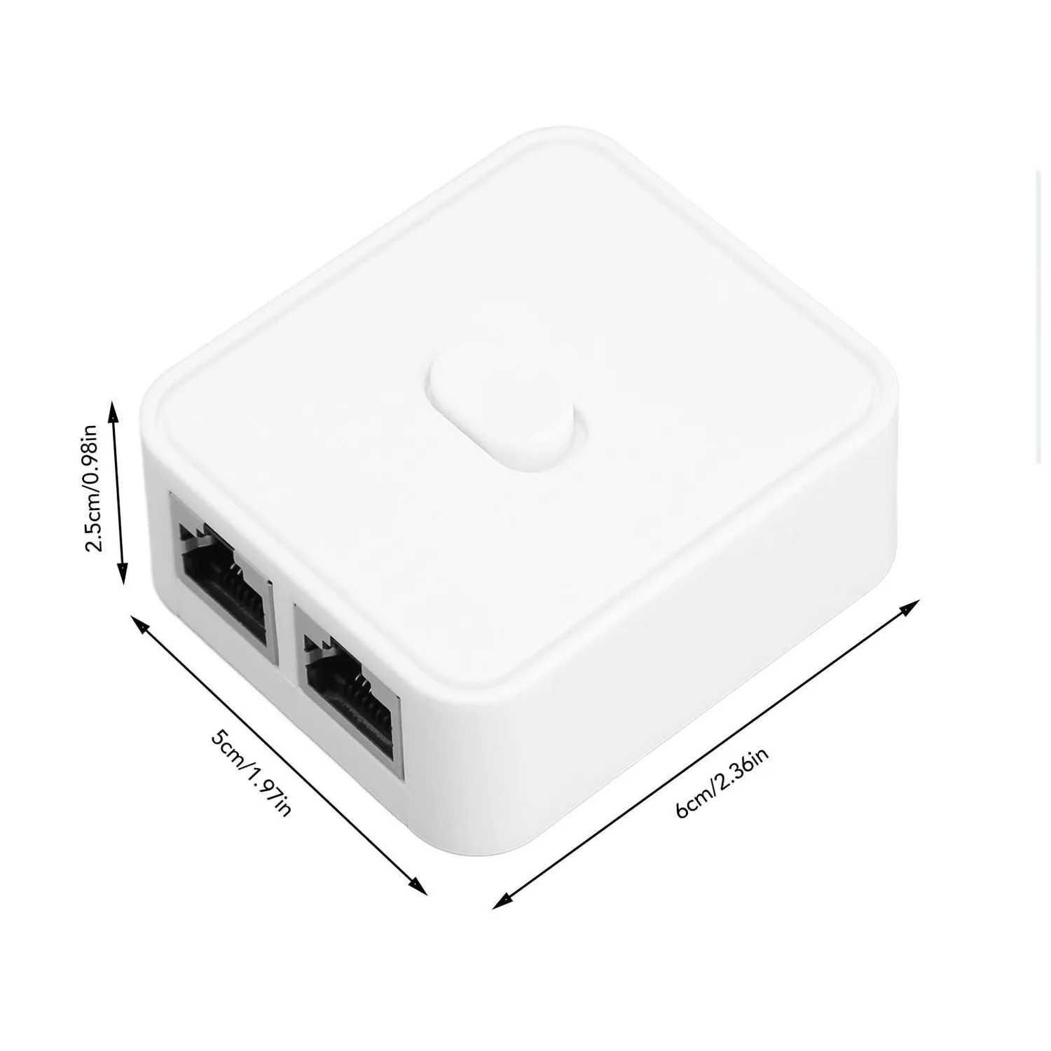 Zunate Splitter Ethernet RJ45 2 Porte Gigabit 1000 Mbps