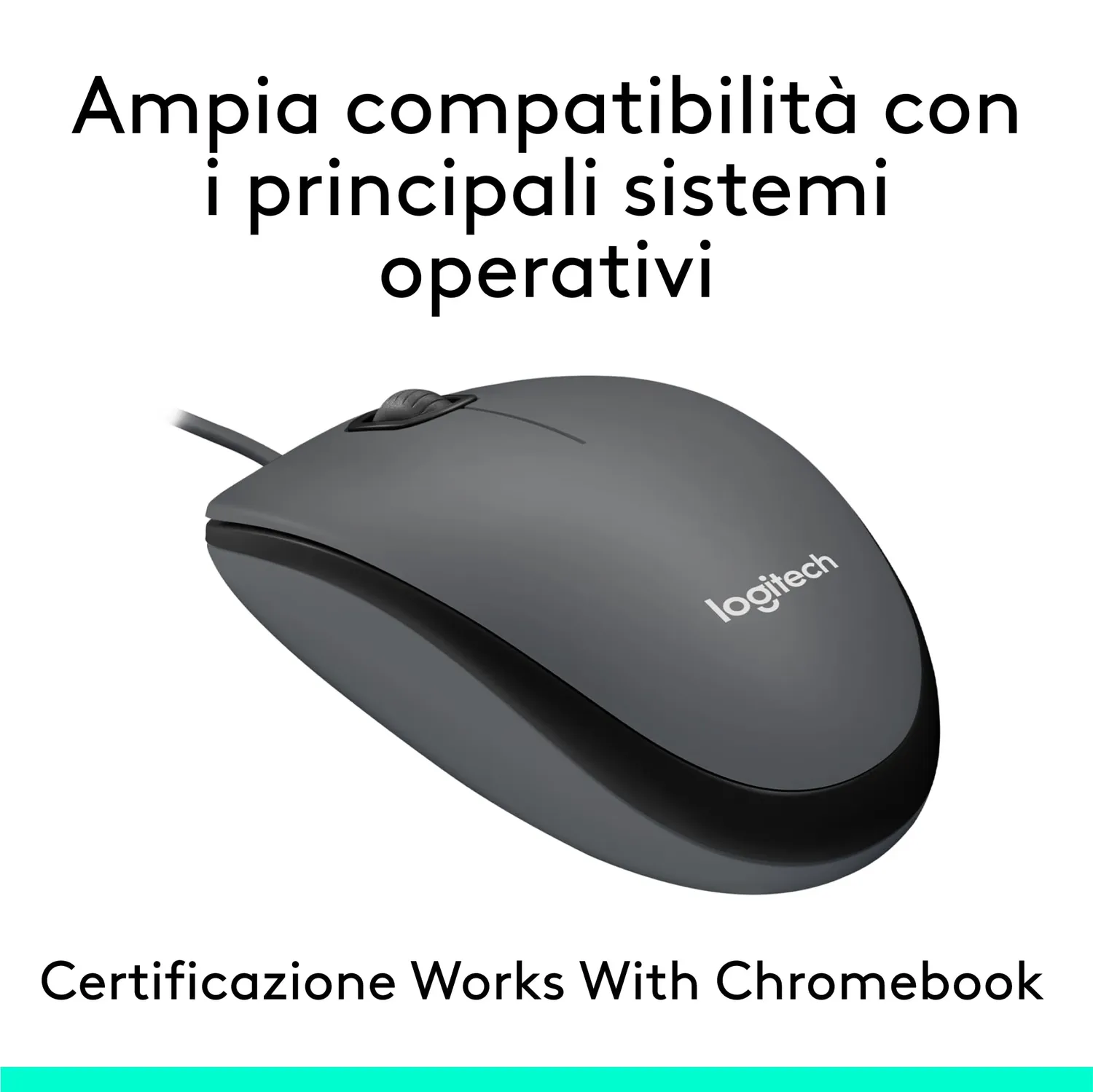 Logitech M100 mouse con filo USB 1000 DPI