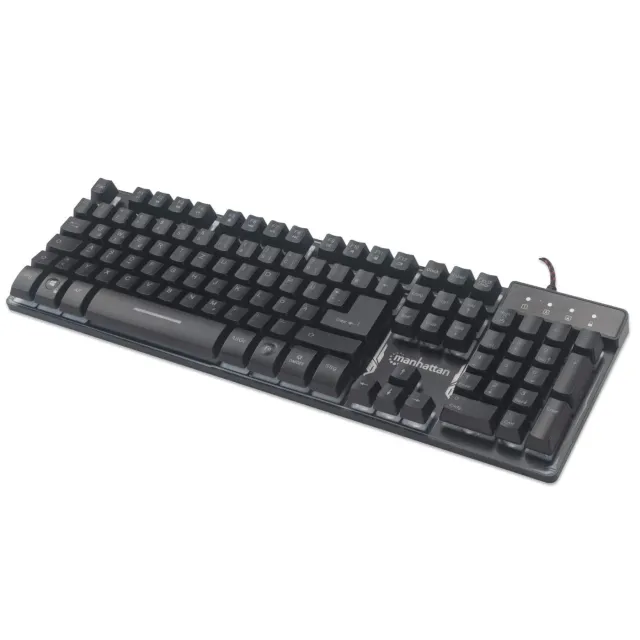 Manhattan Metal Base tastiera gaming USB nera retroilluminata