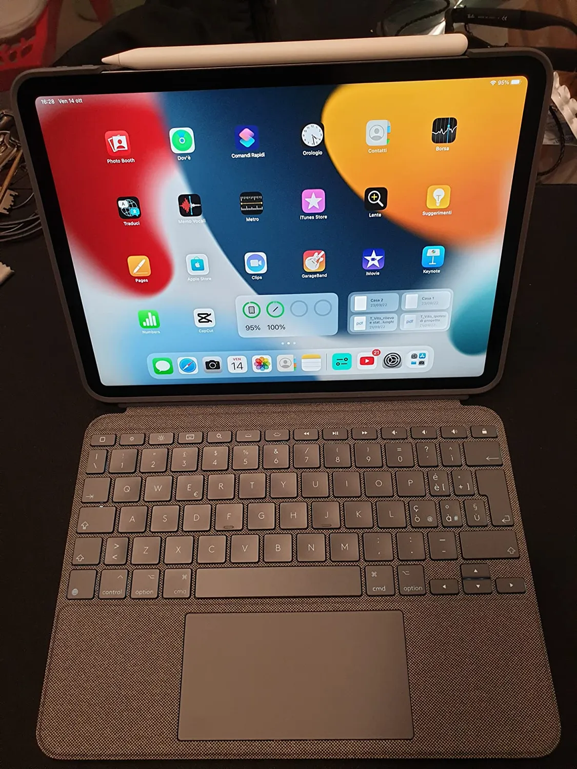 Logitech Combo Touch iPad Pro 11 tastiera ITA grigio