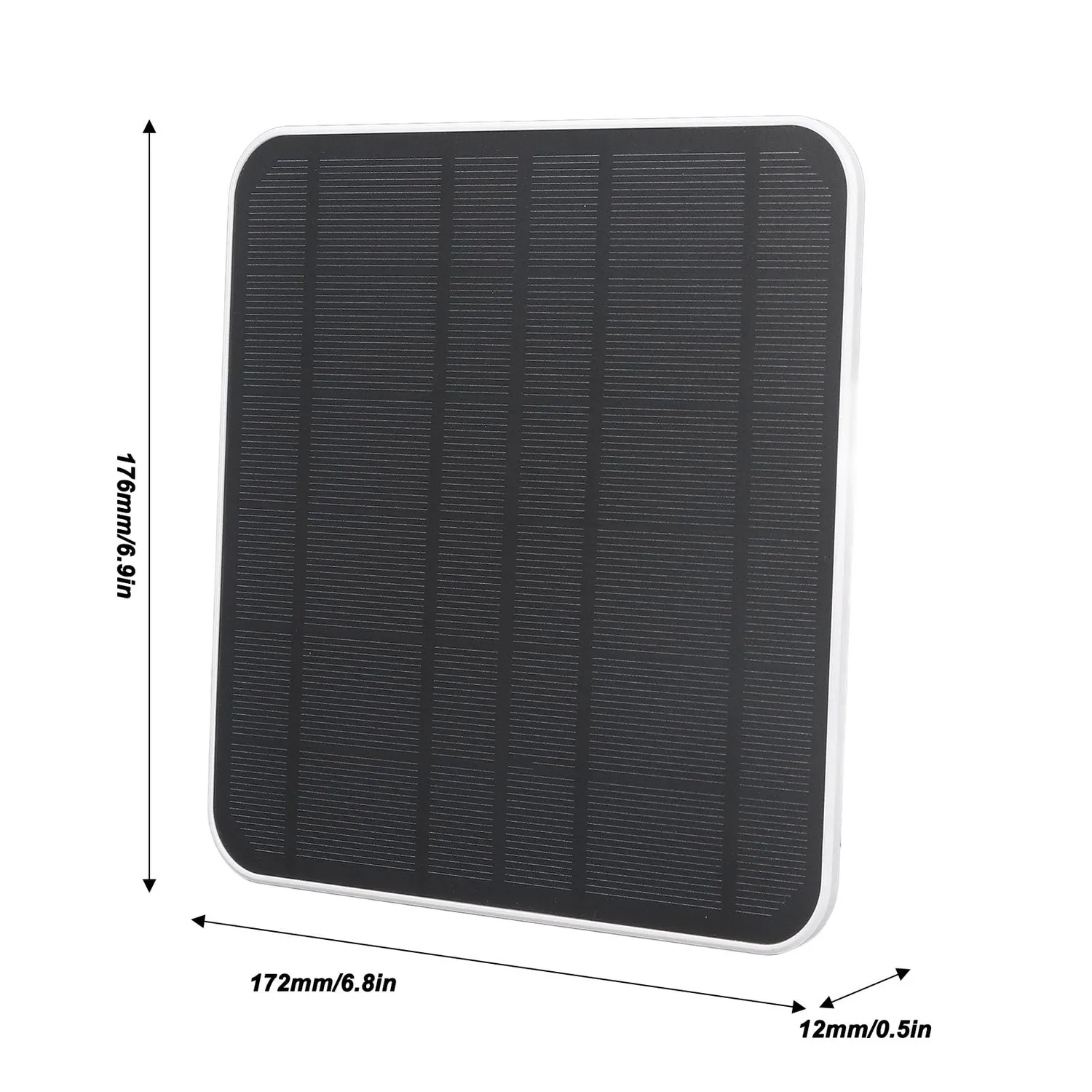 Zunate Pannello Solare 12W 6V Telecamera Ring Bianco IP65