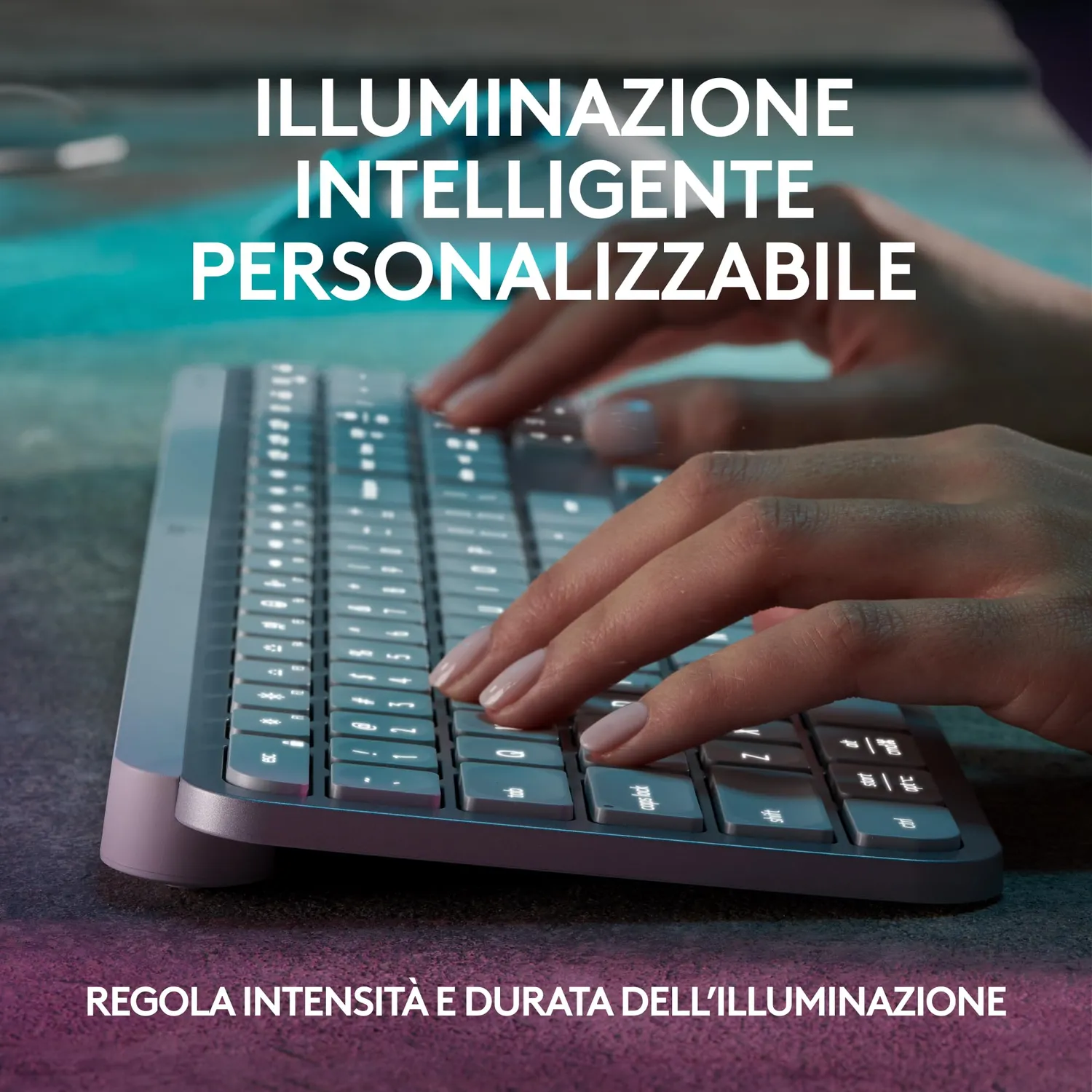 Logitech MX Keys S tastiera wireless grigio chiaro ITA