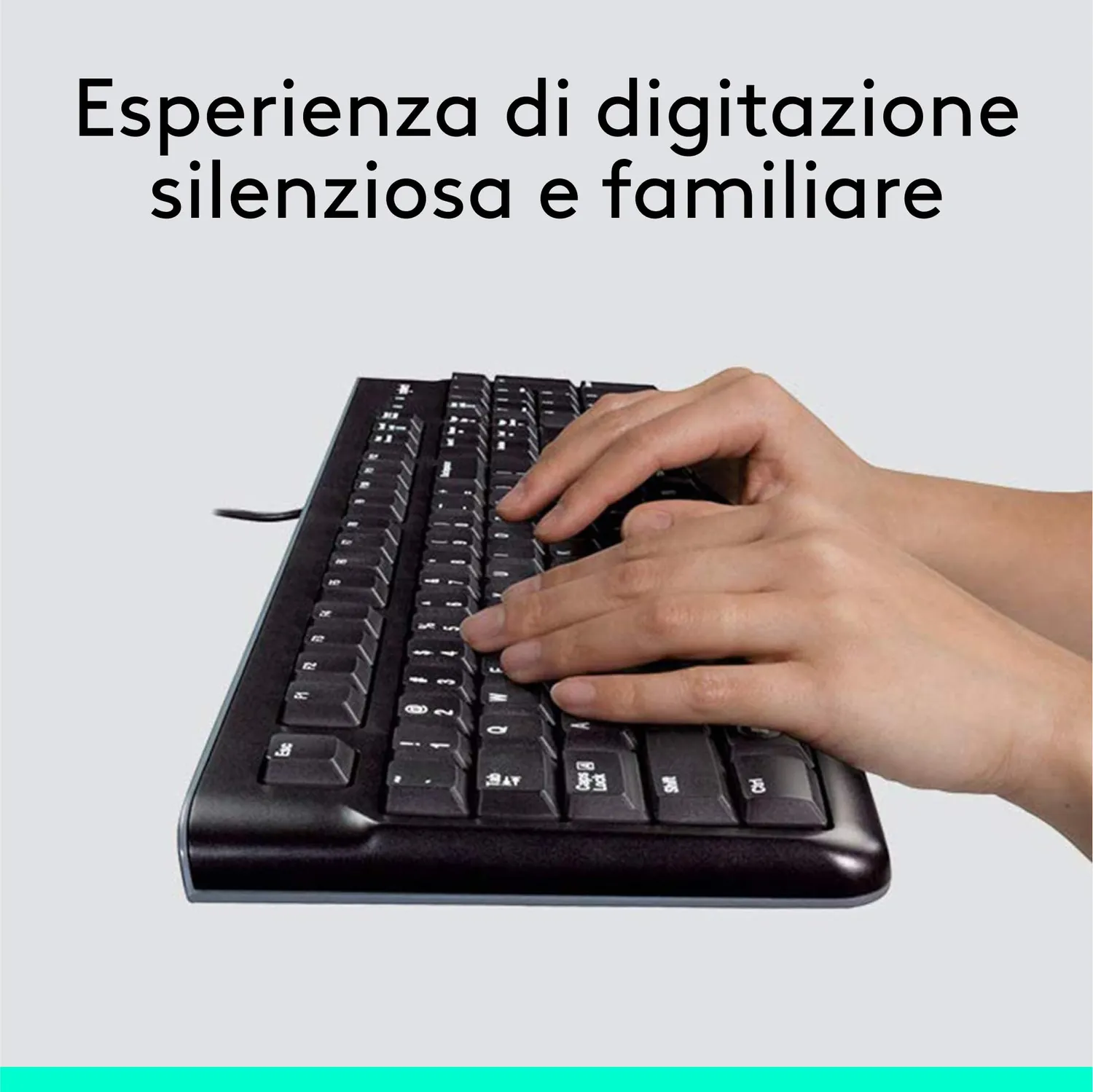 Logitech MK120 Kit Tastiera Mouse con Filo ITA USB
