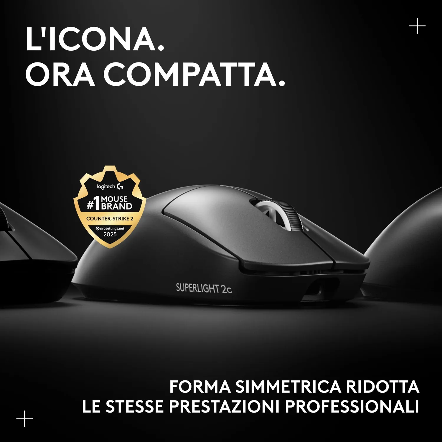 Logitech G PRO X Superlight 2c mouse gaming wireless nero