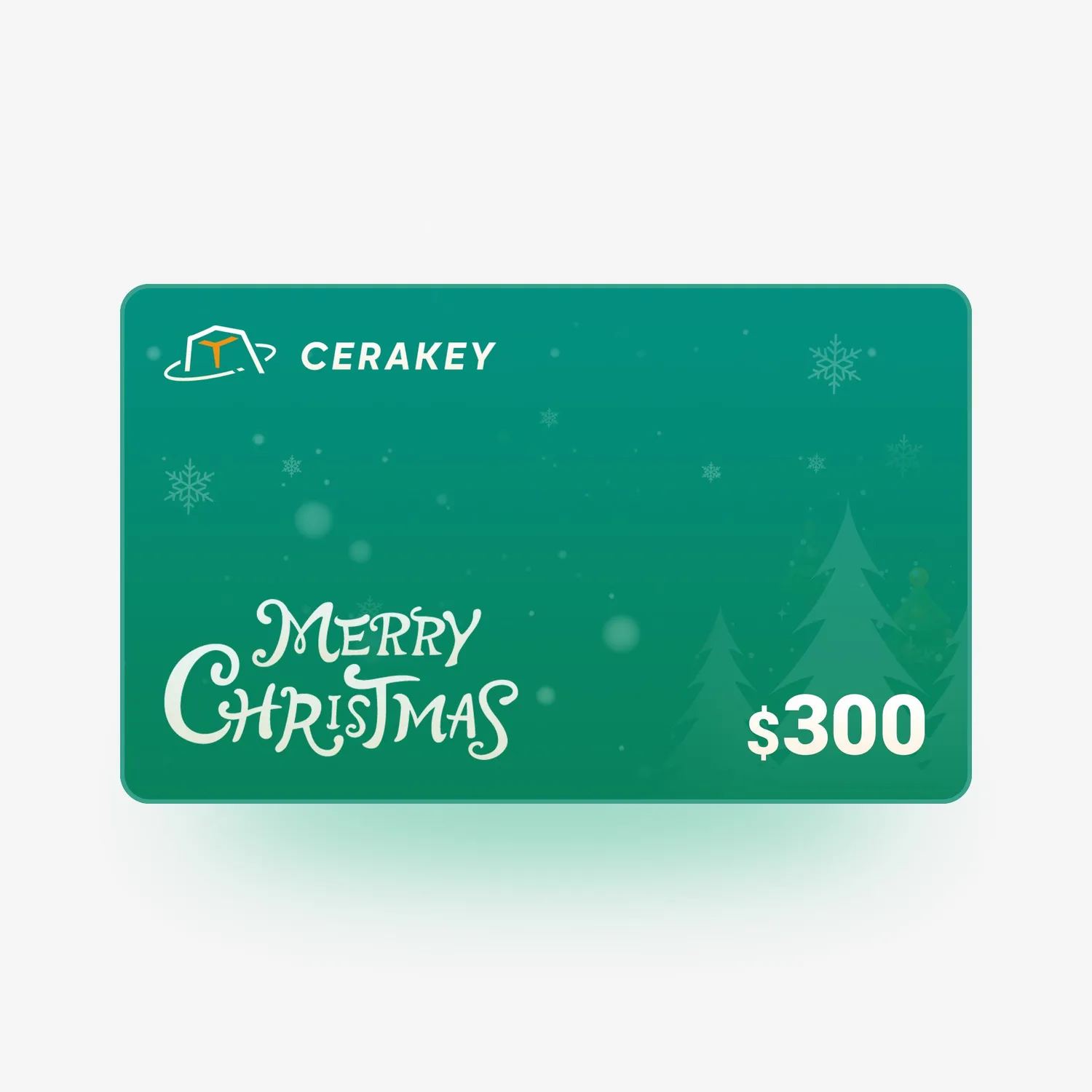 Cerakey Christmas Gift Card buono regalo 100 dollari