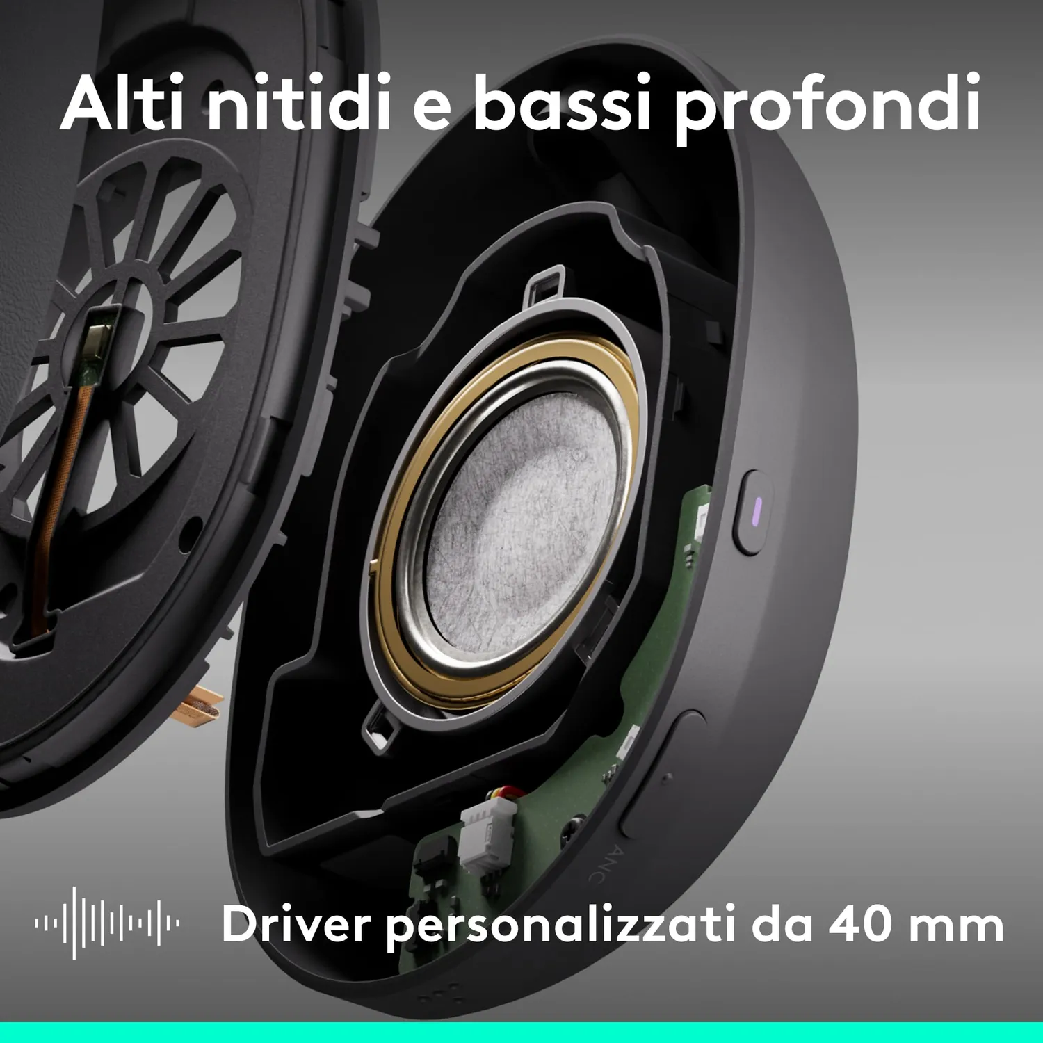 Logitech Zone Vibe Pro cuffie over-ear Grafite ANC 40 mm