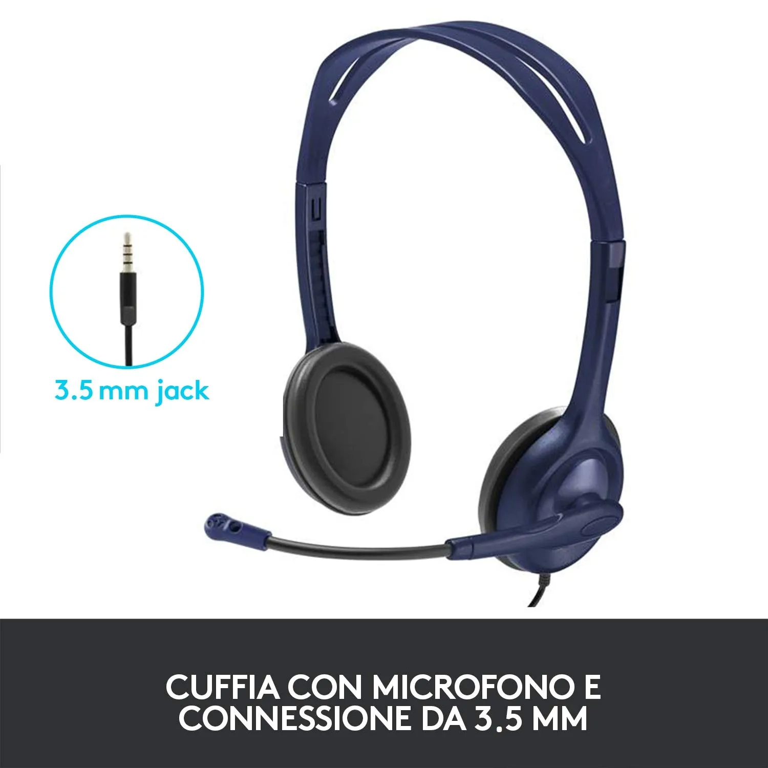 Logitech H111 headset stereo education jack 3,5 mm