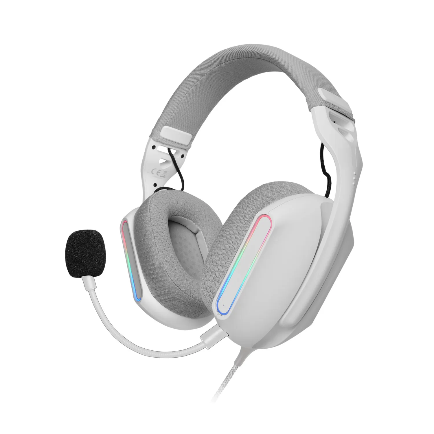 Mars Gaming MH-Glow MHGLOWP cuffie gaming bianco RGB
