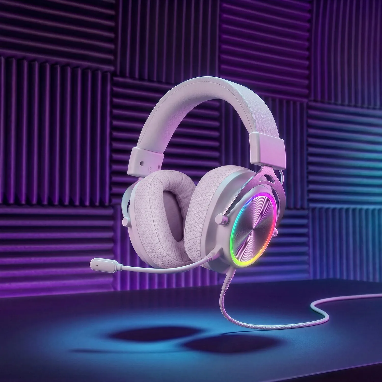 Mars Gaming MH-Forge cuffie gaming bianco driver 50mm