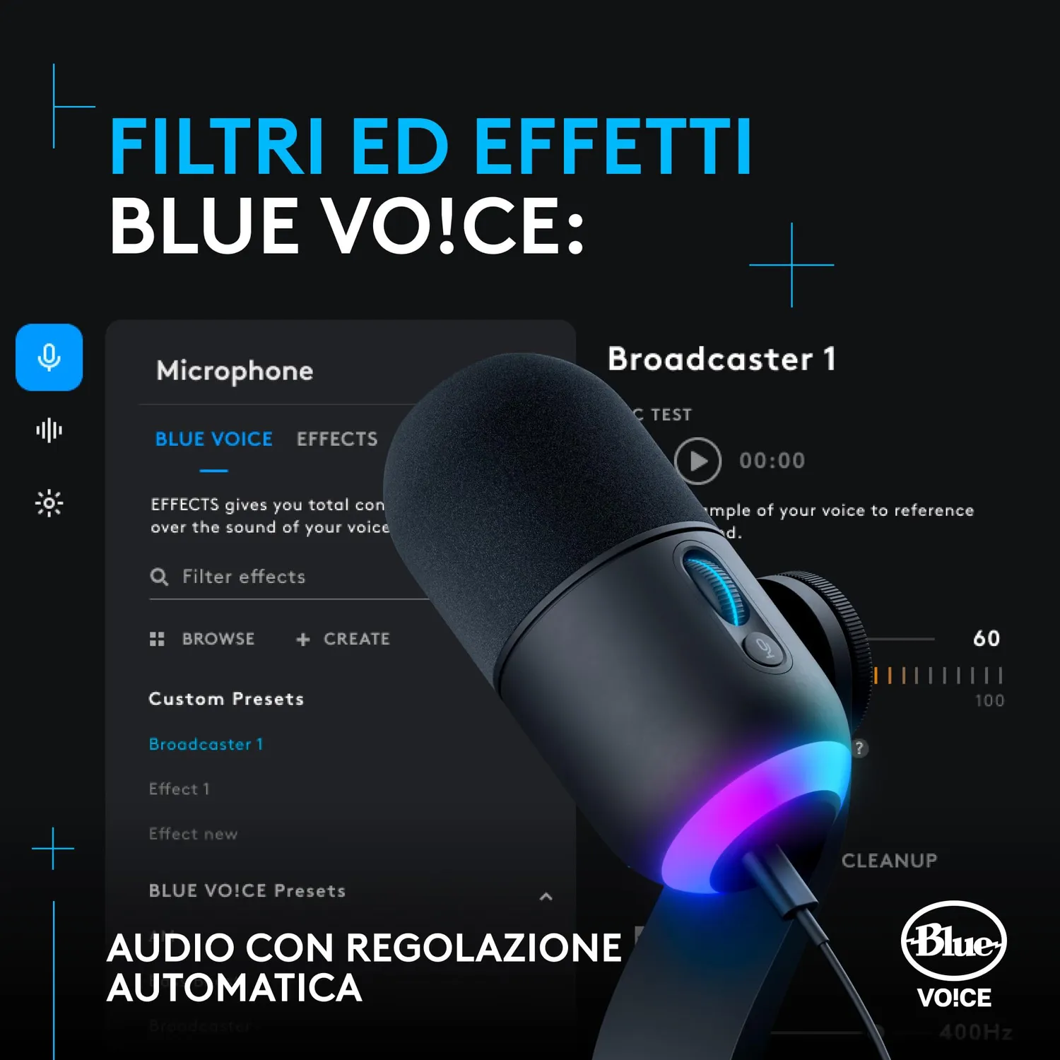Logitech G Yeti GX microfono USB RGB nero