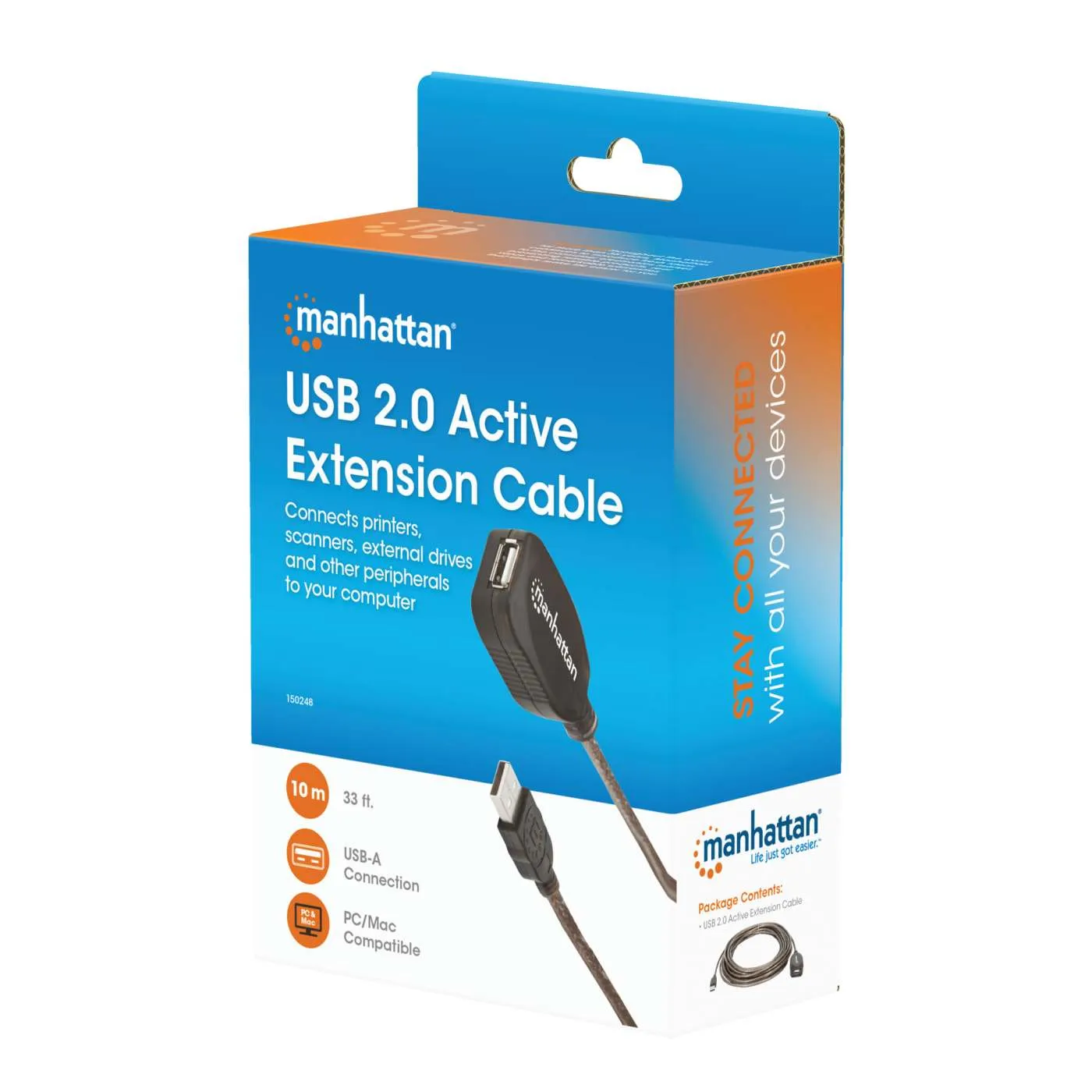 Manhattan Hi-Speed USB 2.0 prolunga attiva 10 m 480 Mbps