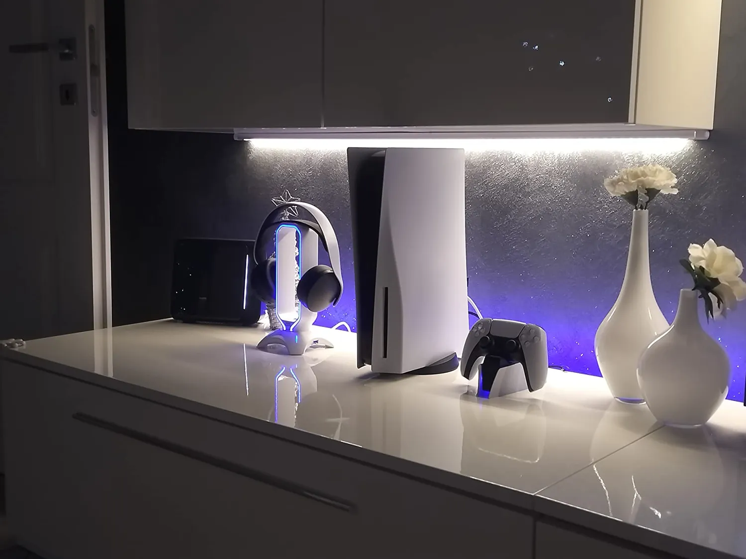Mars Gaming MHHPRO supporto cuffie gaming bianco RGB