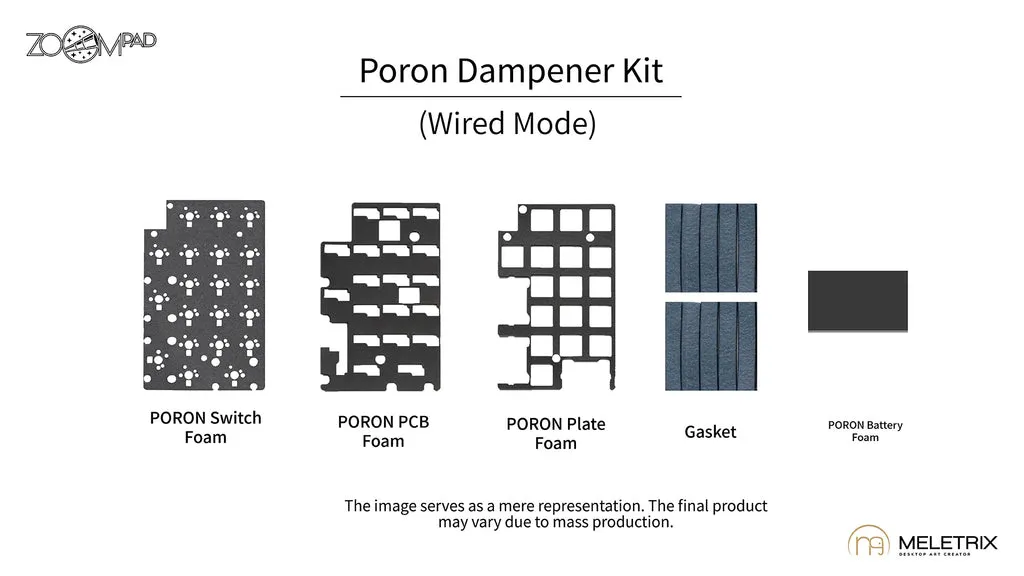 CoffeeKeys Zoompad Poron Dampener Kit tastiera Tri-mode Normal