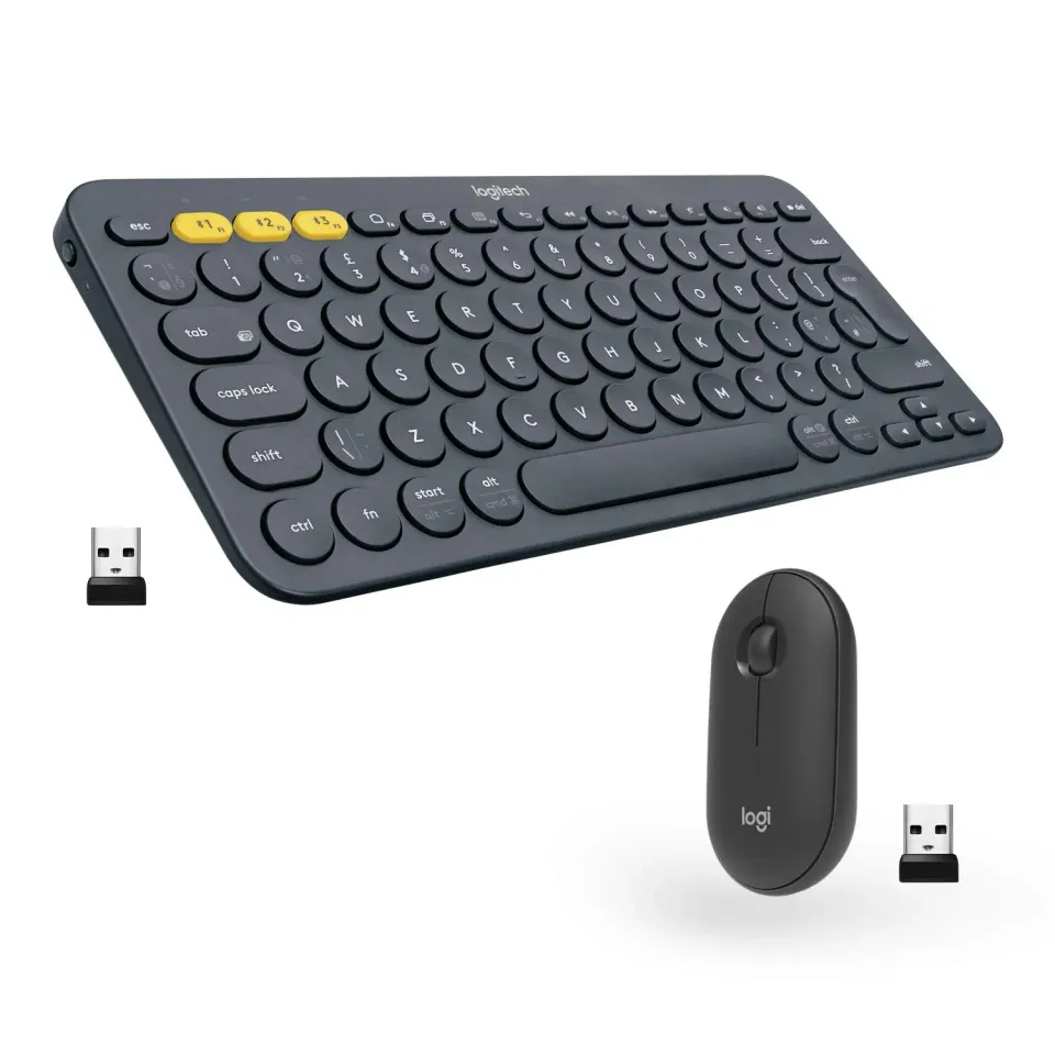 Logitech K380 M350 Kit Tastiera e Mouse Wireless Nero Silenzioso