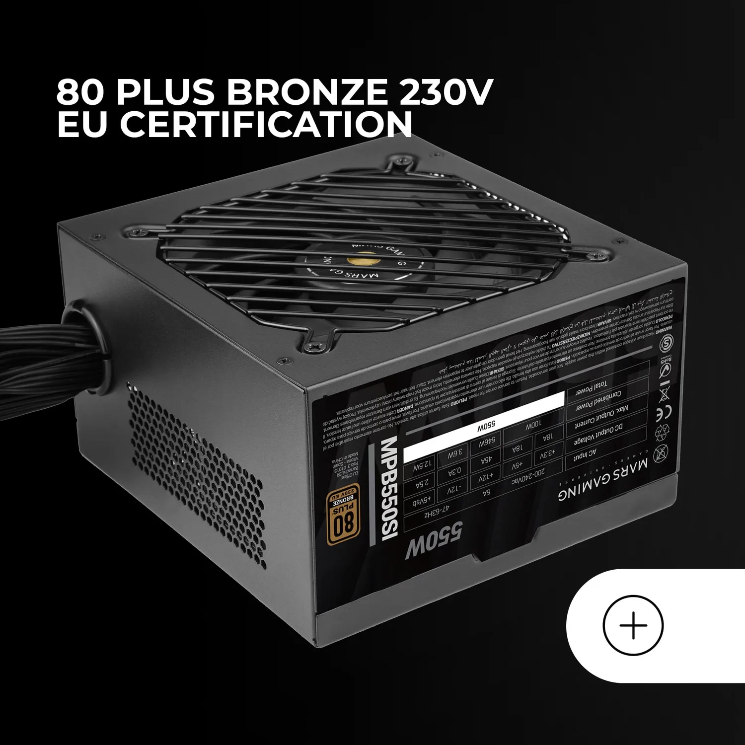 Mars Gaming MPB550SI alimentatore ATX 550W Bronze nero