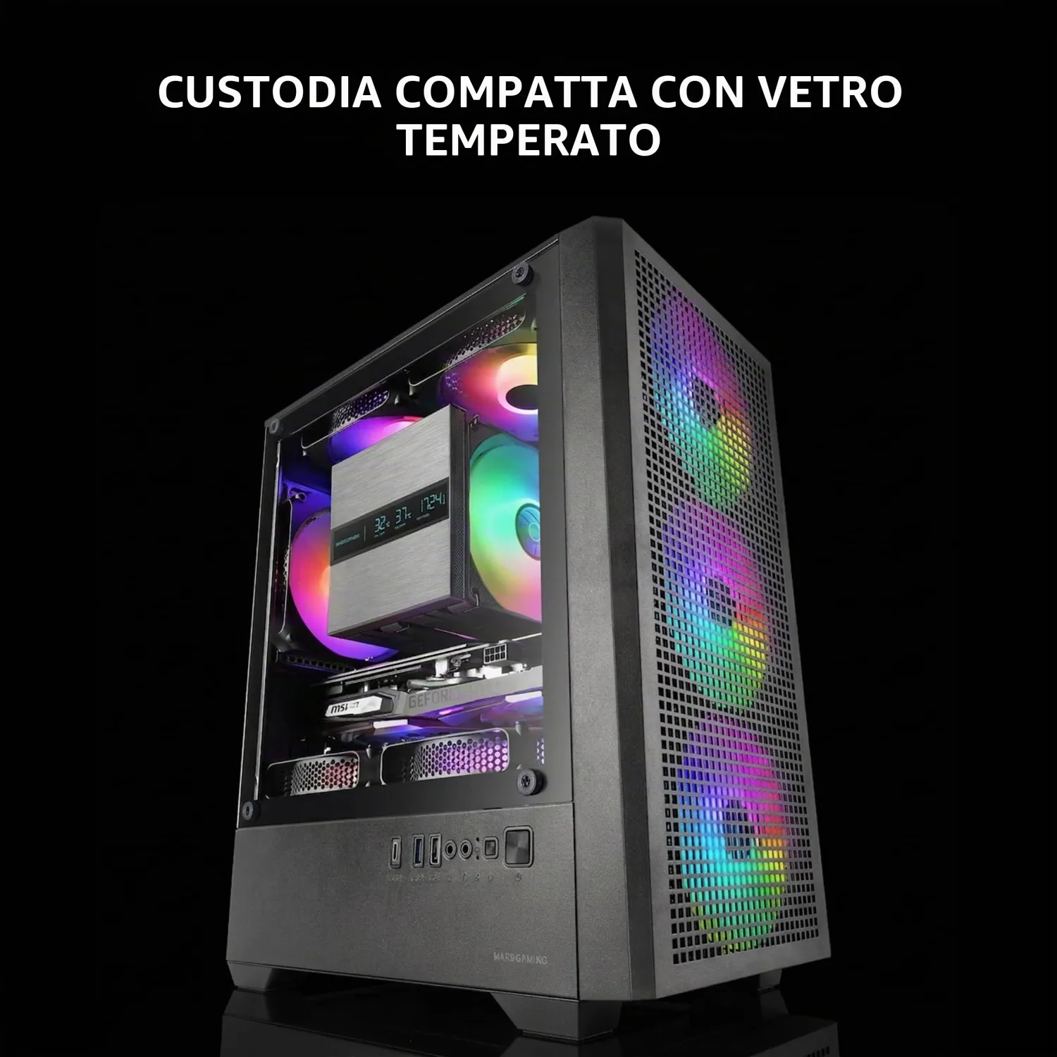 Mars Gaming MC-VECTOR case micro-ATX nero mesh ARGB