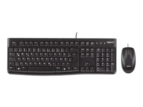 Logitech MK120 combo tastiera e mouse con filo nero