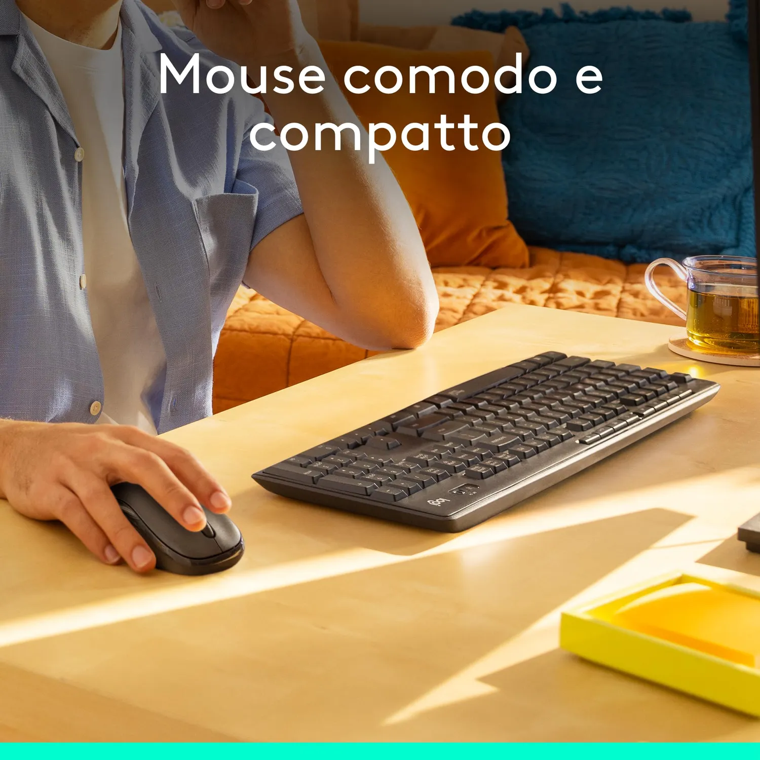 Logitech MK295 Silent combo tastiera mouse nero silenzioso