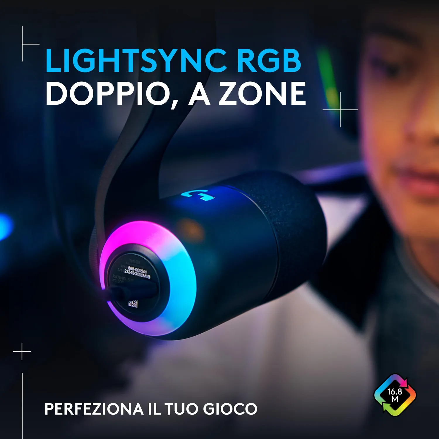Logitech G Yeti GX microfono USB RGB nero