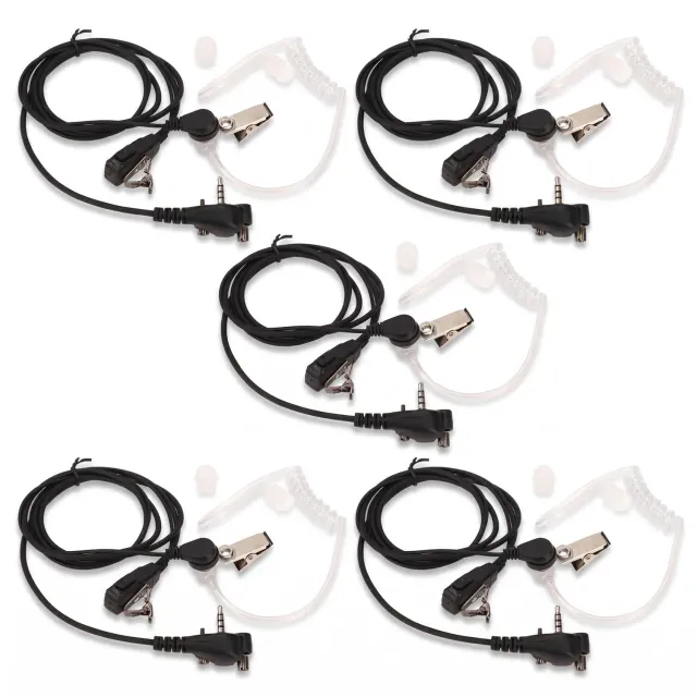 Zunate auricolare tubo acustico walkie talkie 3,5 mm 5 pezzi
