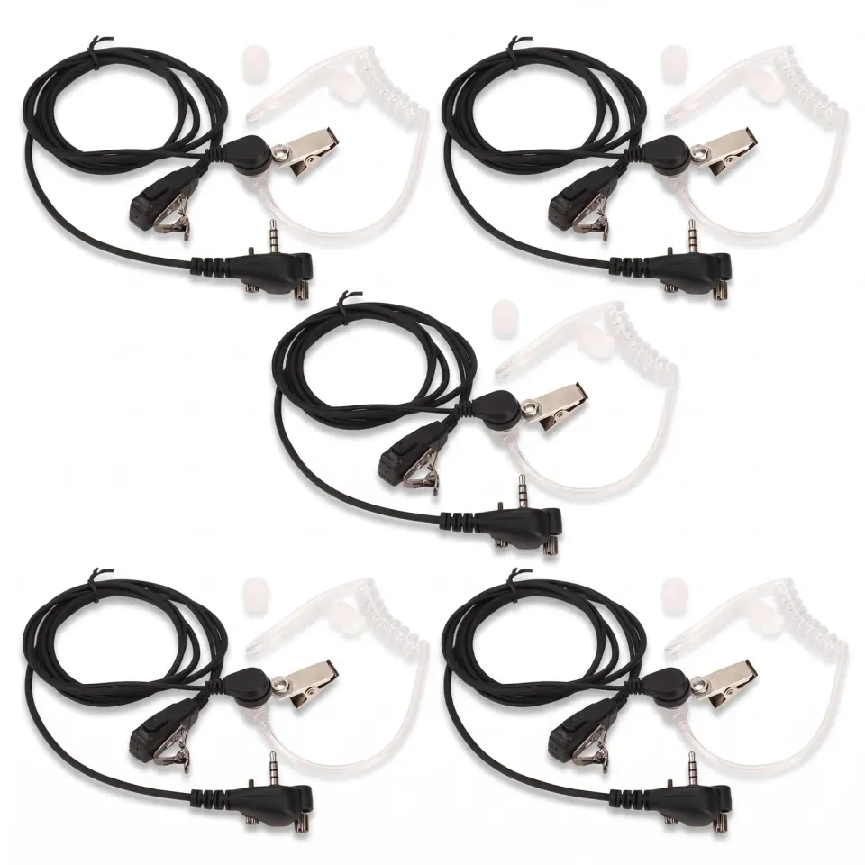 Zunate auricolare tubo acustico walkie talkie 3,5 mm 5 pezzi