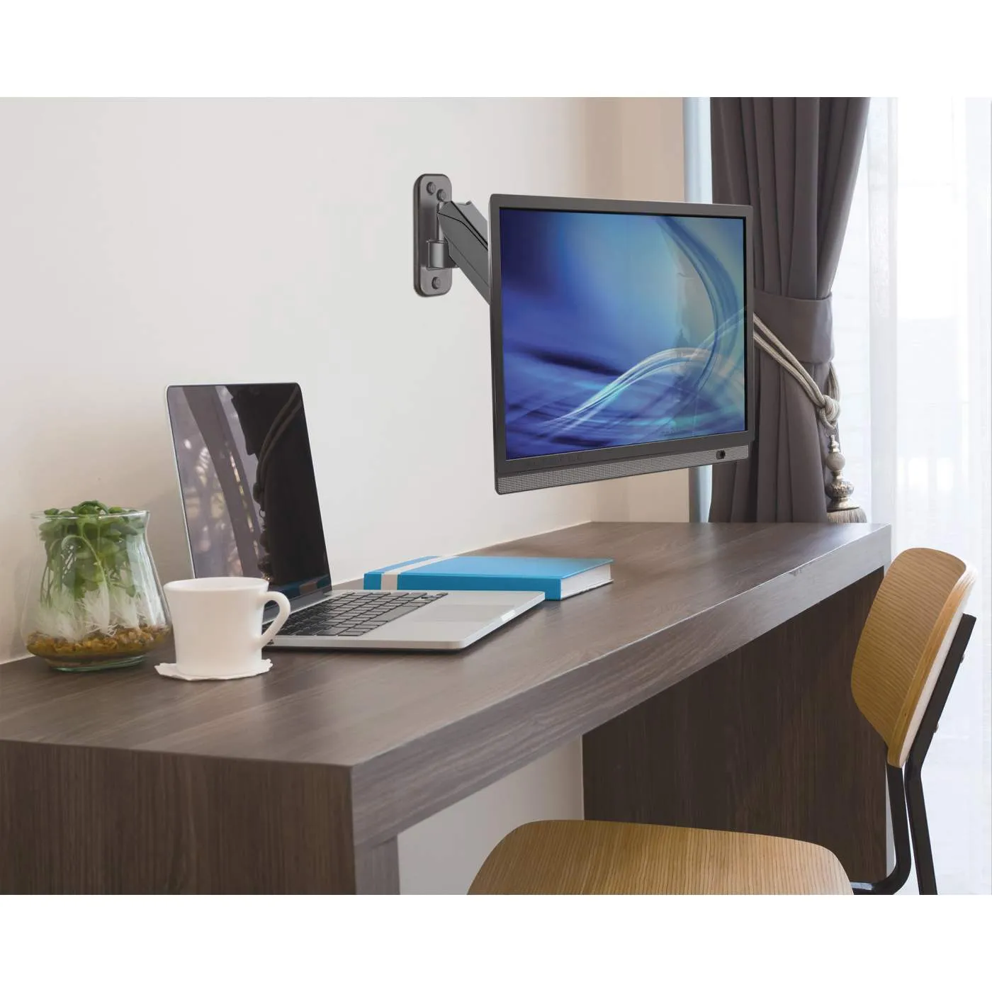 Manhattan Gas Spring supporto monitor parete 17-32" nero