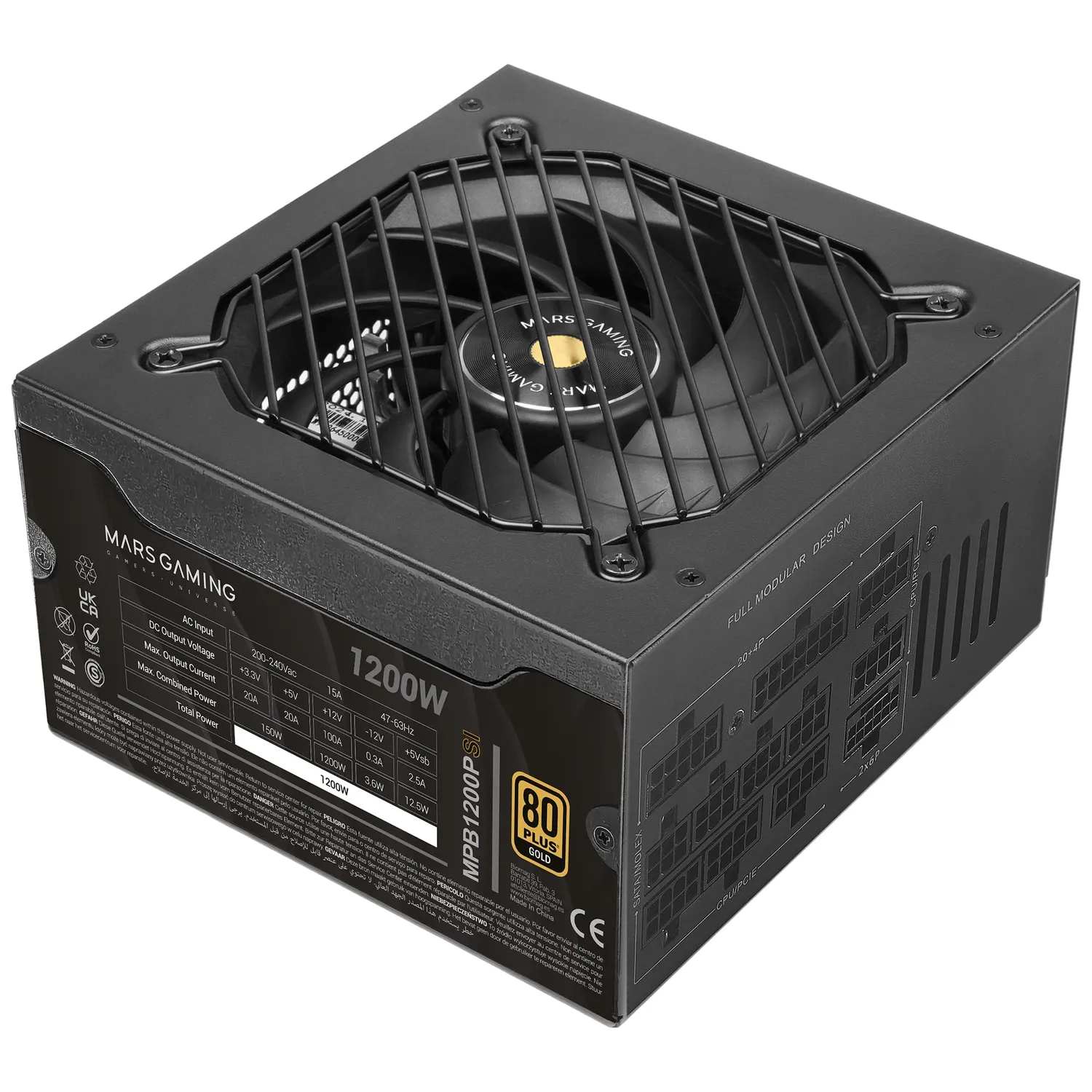 Mars Gaming MPB1200PSIW Alimentatore 1200W Bianco Gold