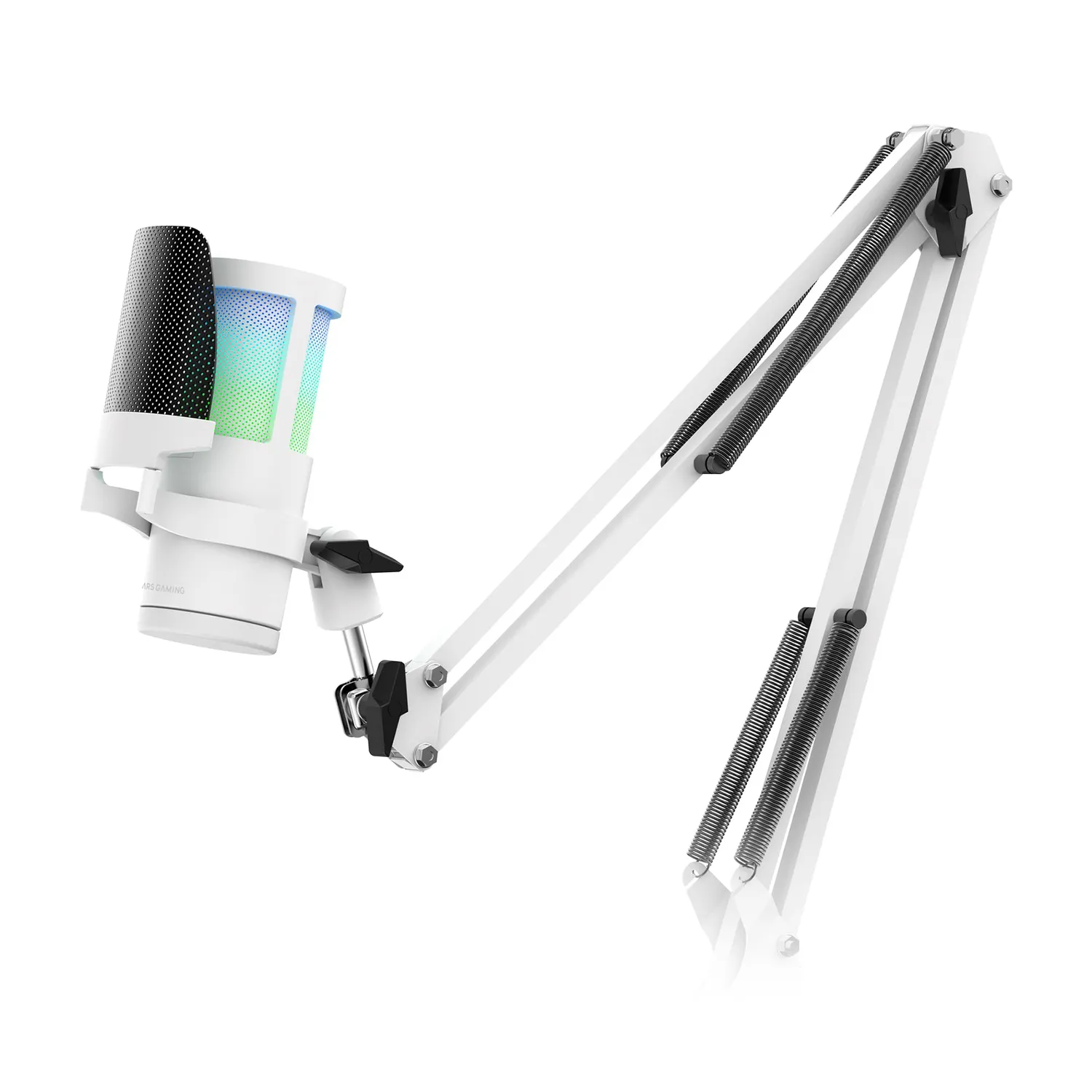 Mars Gaming MMICW Microfono USB Gaming RGB Bianco