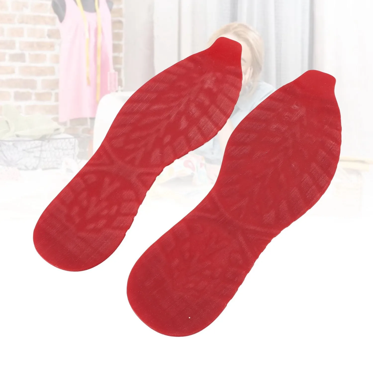 Zunate Suola Antiscivolo Scarpe Gomma Grande Rosso 1 Paio
