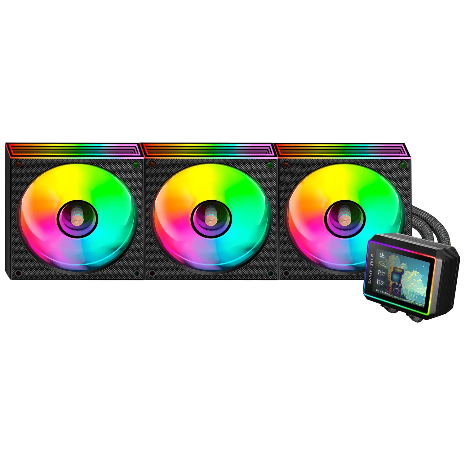 Mars Gaming ML-VISIONII360 Dissipatore Liquido Nero Display