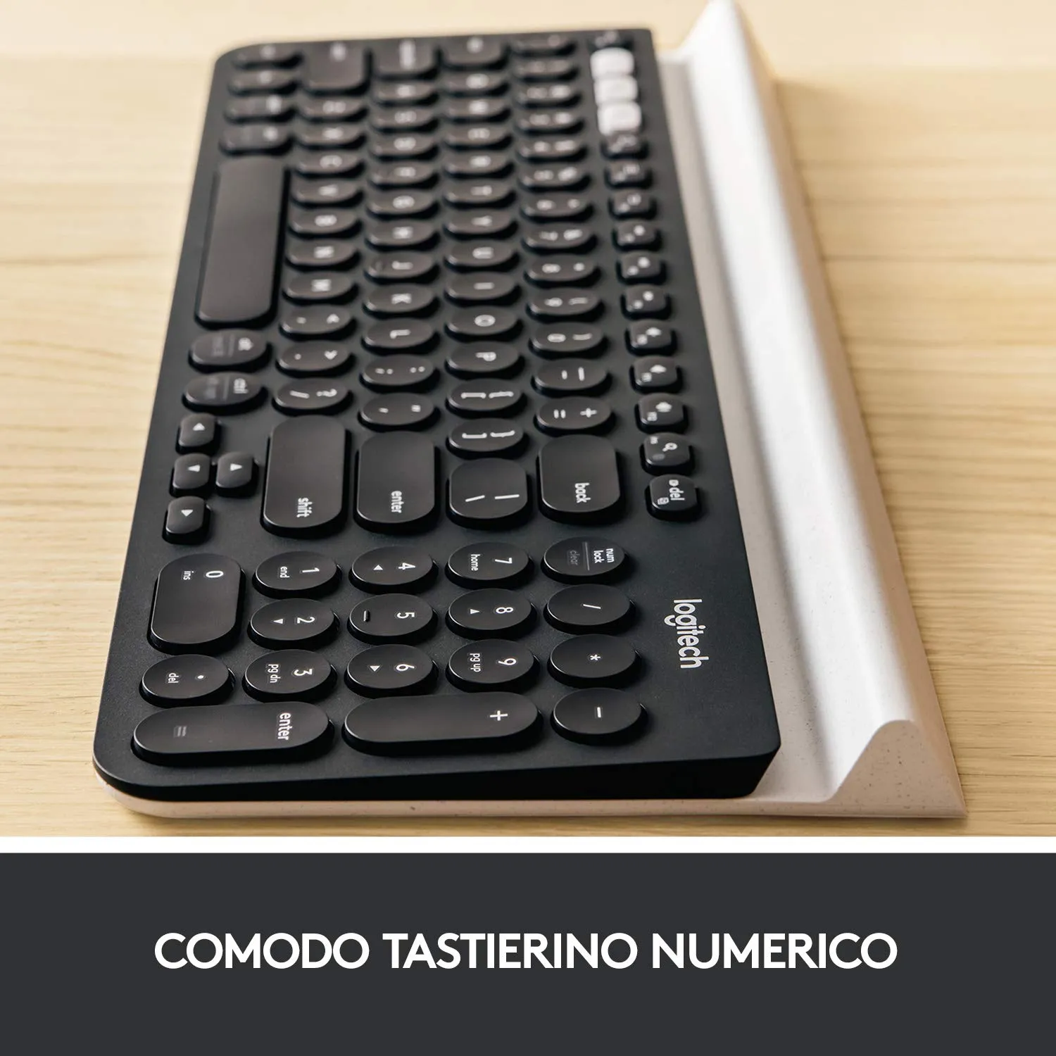 Logitech K780 tastiera wireless grigia bluetooth ITA QWERTY